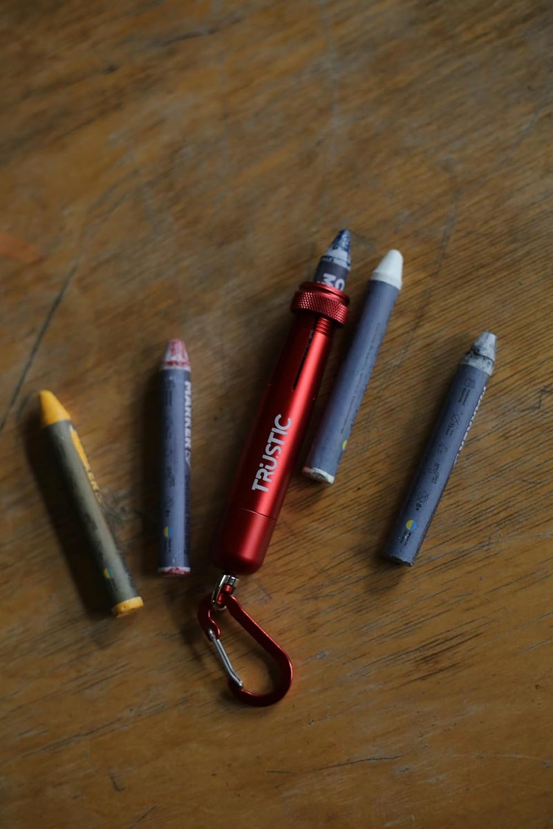 Trustic - Lumber Keel Crayon Holder for 1/2" Round or Hexagonal Crayons, Industrial Heavy Duty Construction Carpenter Metal Holder (Red) - Image 5